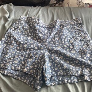 J. Crew mercantile blue floral shorts S
